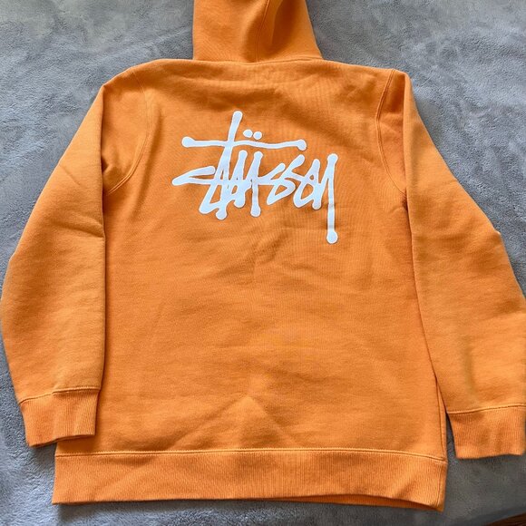 Stüssy Unisex Orange Hoodie Sweater - Picture 5 of 6